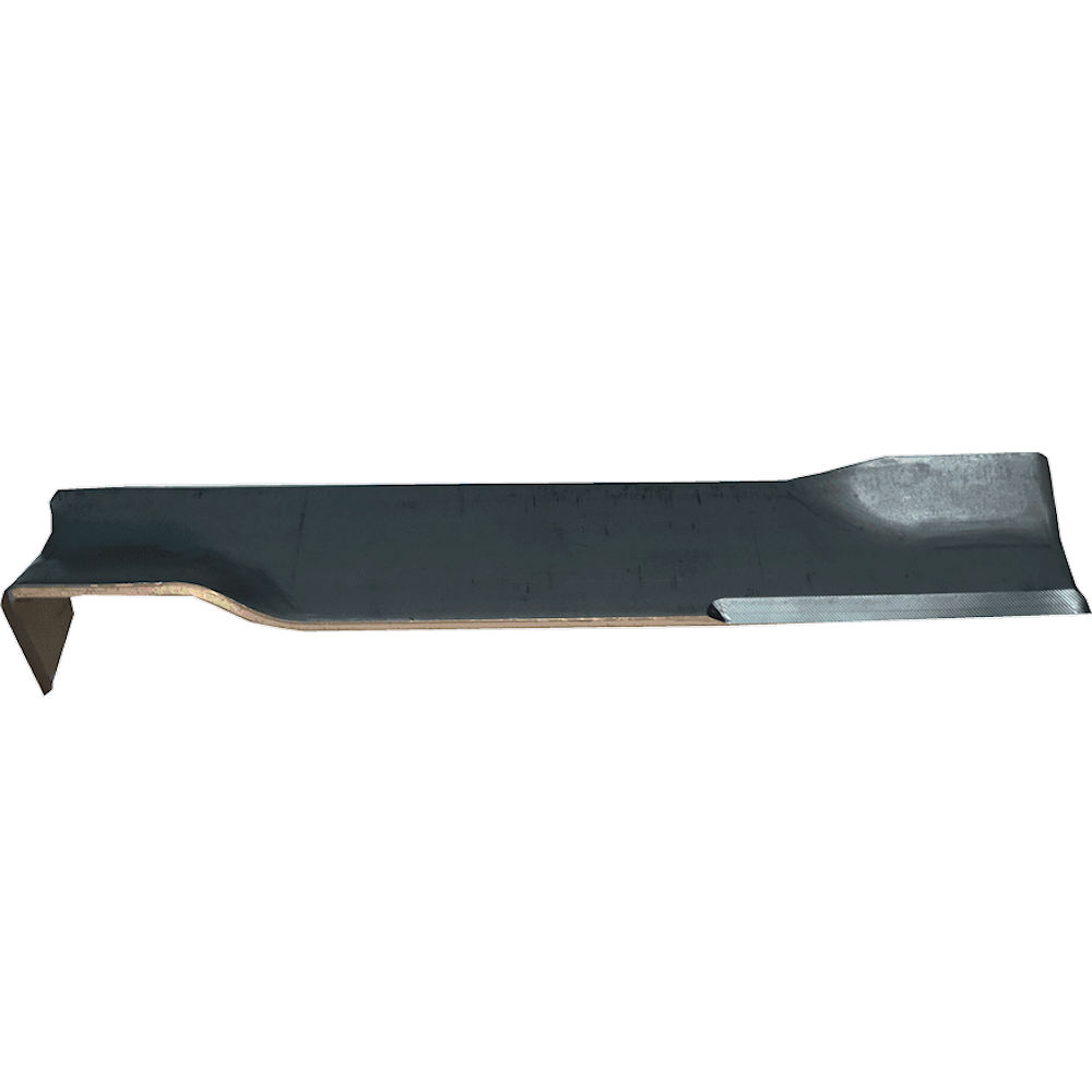 The Beast mower blade – hardened steel with a 90-degree cutting edge